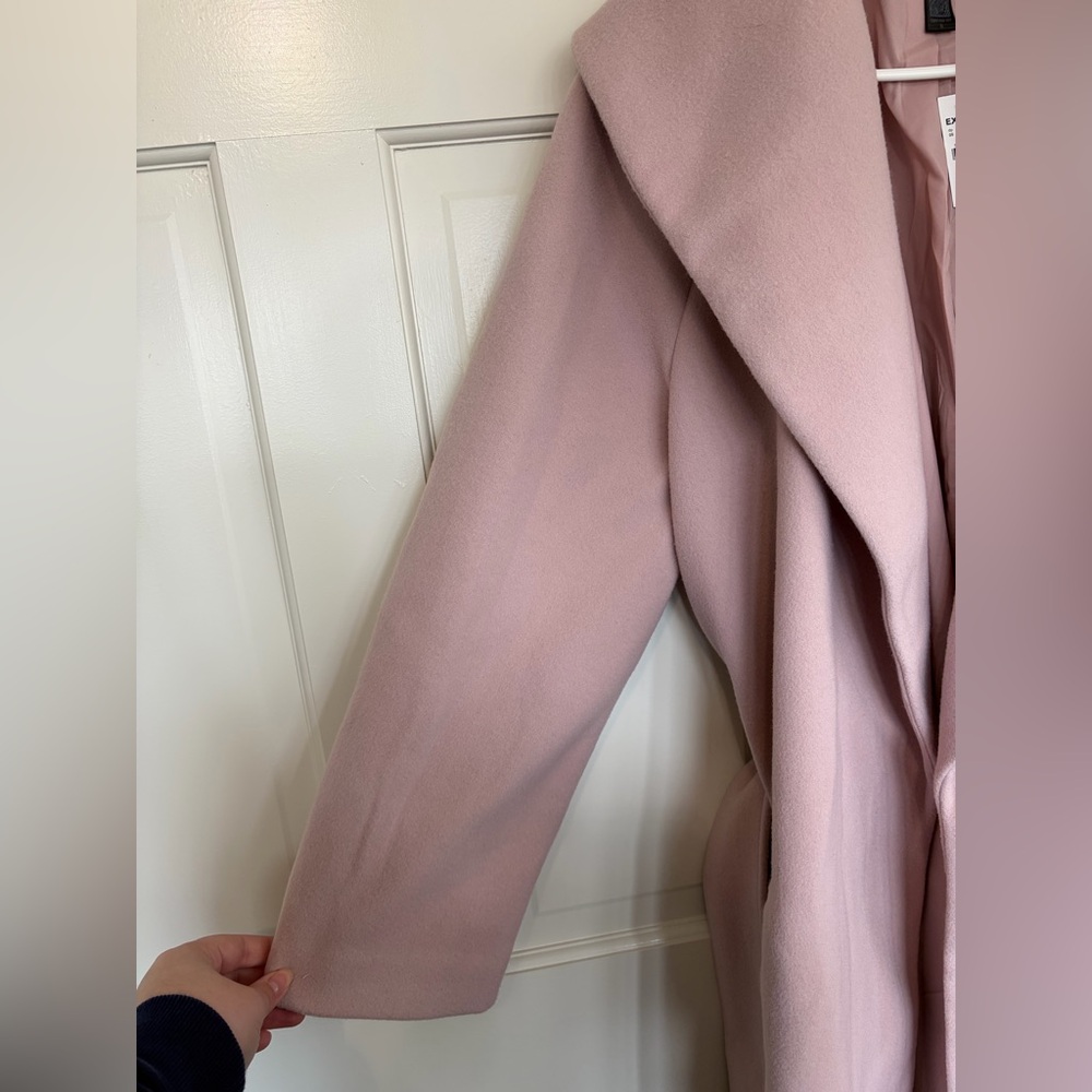 Express Pink Trench Coat - Picture 2 of 7